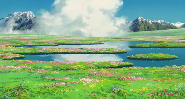 Studio Ghibli landscape