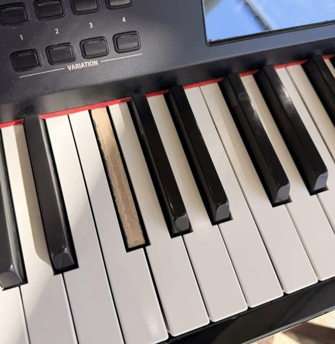Damaged piano